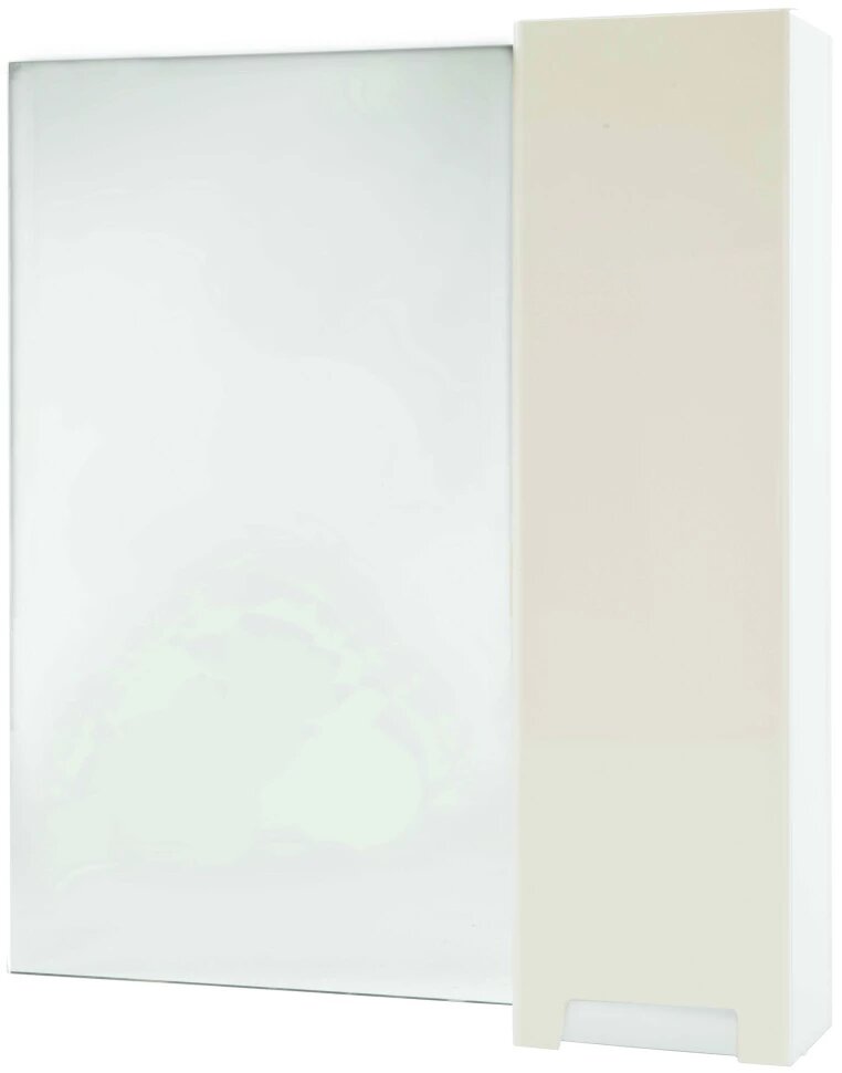 Зеркальный шкаф 78x80 см бежевый глянец/белый глянец R Bellezza Пегас 4610413001073