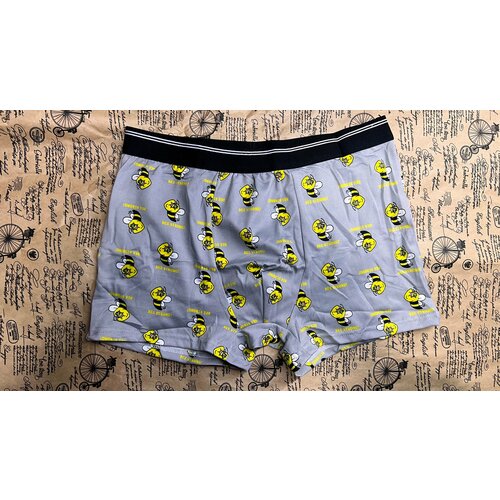 фото Трусы , размер 4xl-52, серебряный, желтый, серый кинуо