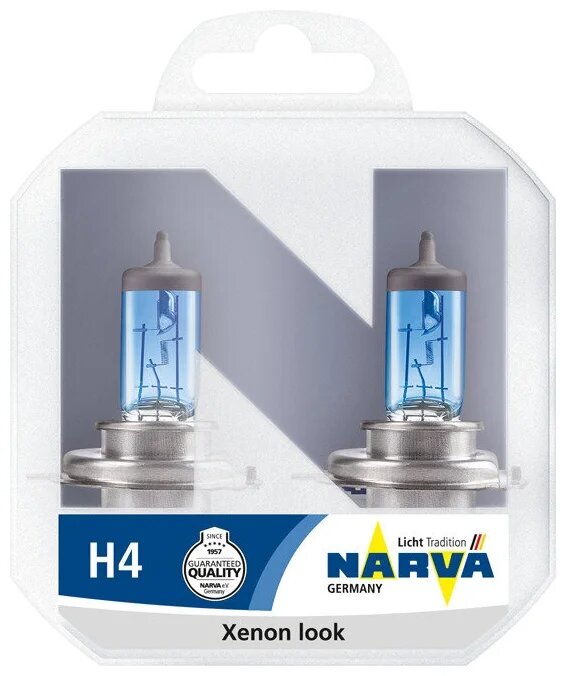 Лампа автомобильная галогенная Narva Range Power White 48680 H4 12V 60/55W P43t-38 2 шт.