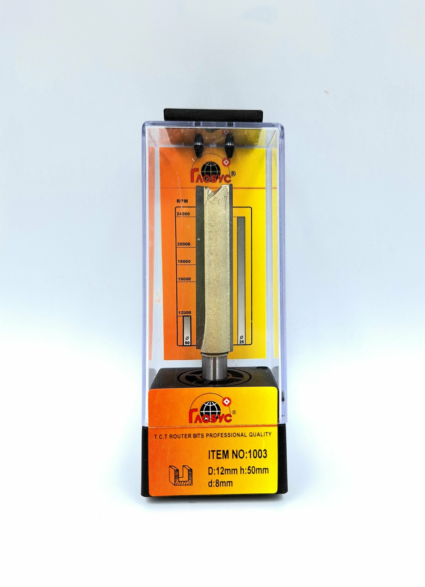 Фреза Globus 1003 D 12x50 хвостовик 8 мм