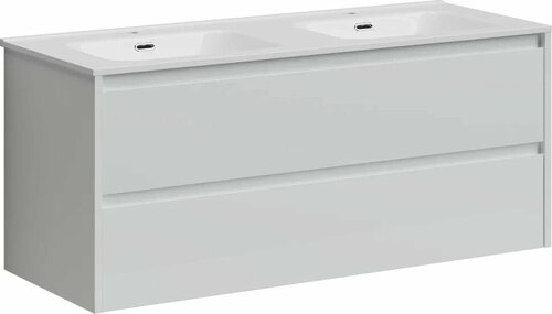 Тумба с раковиной белый глянец 121 см Sancos Libra LB120-2W + CN7004