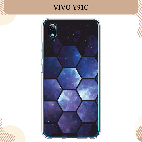 Силиконовый чехол Соты космос на Vivo Y91c/Y1s / Виво Y91c/Y1s силиконовый чехол на vivo y1s виво y1s космос 18