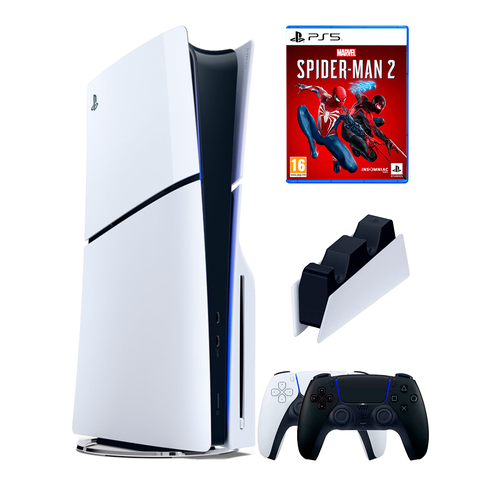 PS5 ПС5 Игровая приставка Sony PlayStation 5 Slim disc 2-й геймпадчерный зарядное игра Spider-Man2 7449000₽