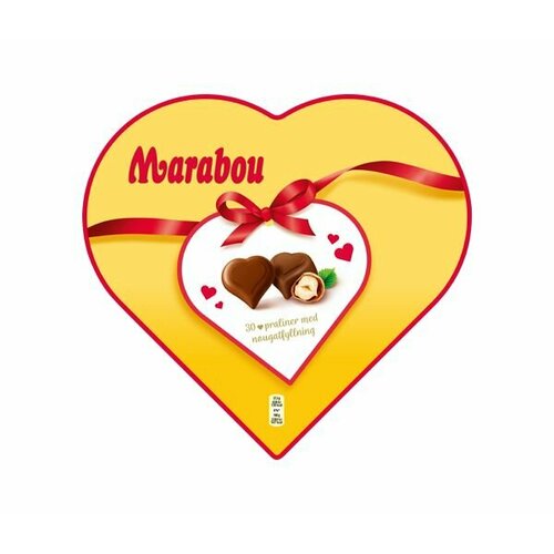 Шоколадное сердце конфеты Marabou из молочного шоколада с начинкой из нуги 165 г (из Финляндии)