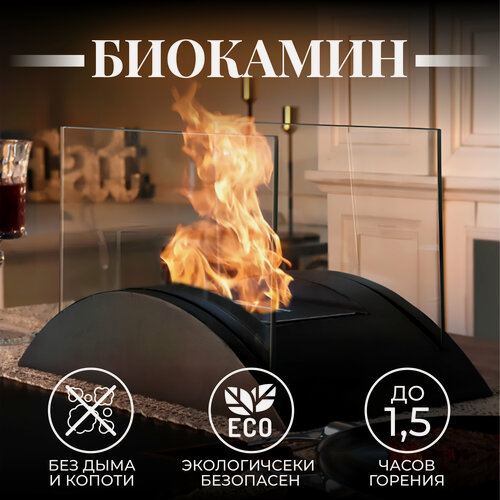 Изображение товара Биокамин настольный WellHome , камин декоративный, биокамин с живым огнем