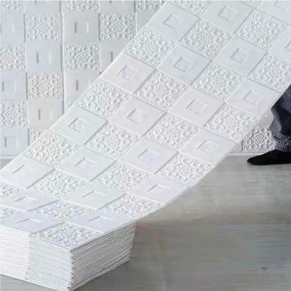 Самоклеющаяся стеновая 3D панель квадратики 500 см*70 см*0.5 см