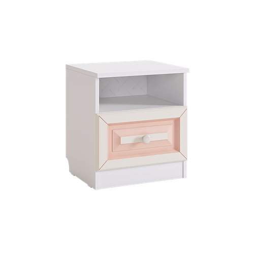 Тумба прикроватная Алиса цвет Белыйкрем патина Розовая 40-3546 Mebelson 2690₽