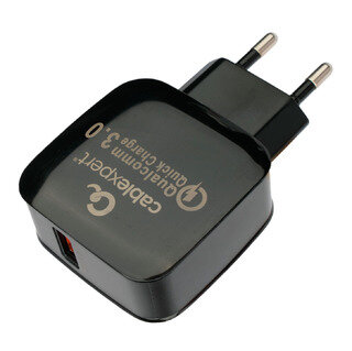 Сетевое з/у Cablexpert 3A USB QC3.0 18W black (MP3A-PC-41)
