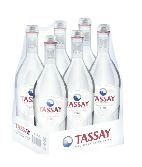 Картинки Вода питьевая TASSAY (Тассай), негазированная, 0.75 л х 6 шт, стекло