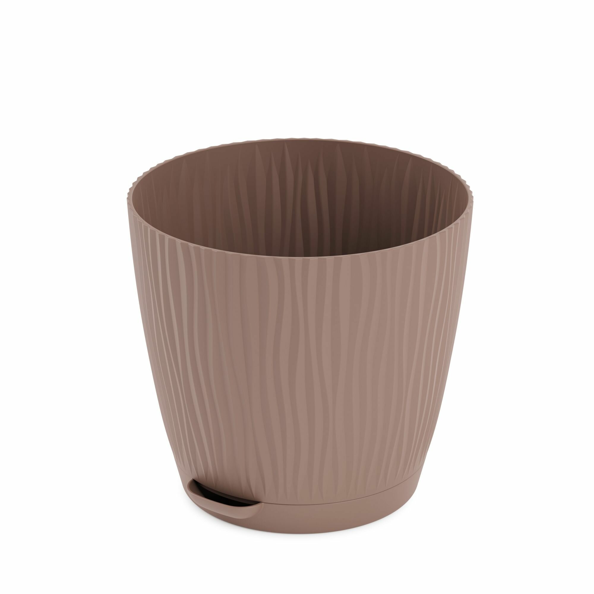 фото Горшок для цветов и растений Альтернатива Флис с прикорневым поливом 1.2л, какао