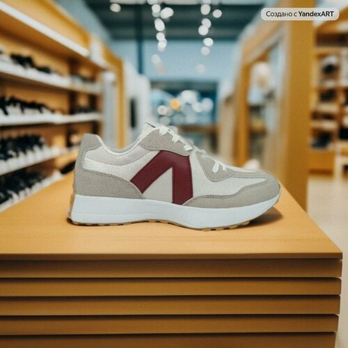 фото Кроссовки suba, полнота 6, размер 45, бордовый, белый