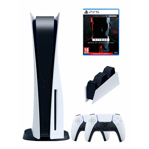 PS5 (ПС5) Игровая приставка Sony PlayStation 5 ( 3-я ревизия) + 2-й геймпад(белый) + зарядное + Hitman