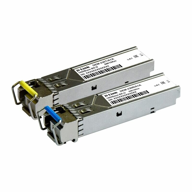 Трансивер D-Link WDM SFP 1x1000Base-BX-U Tx:1310nm Rx:1550nm - фото №11