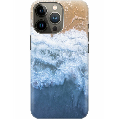 Силиконовый чехол на Apple iPhone 13 Pro / Эпл Айфон 13 Про с рисунком Океанская волны чехол книжка на apple iphone 13 pro эпл айфон 13 про с рисунком океанская волны золотистый