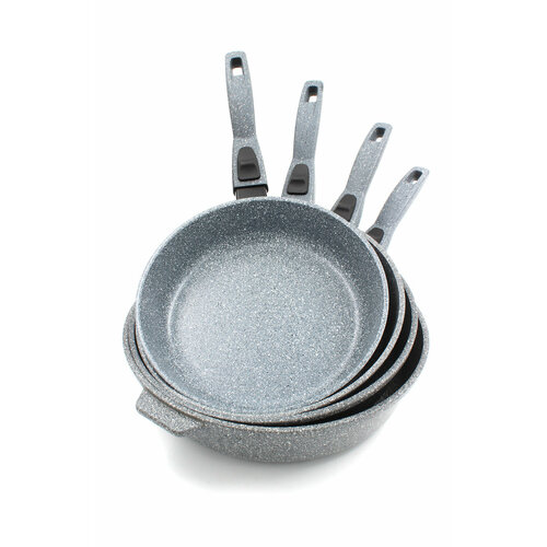Набор сковородок с керамическим покрытием 4шт.(22см/24см/26см/28см) съемная ручка. Макси+ HomeWay
