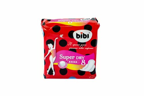 Прокладки женские Bibi Super Dry, 8 шт, ультратонкие