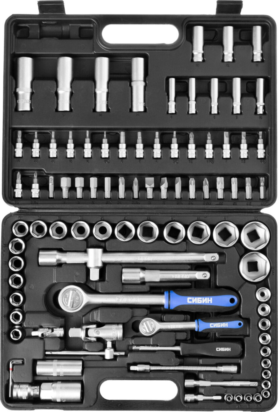 СИБИН 94 предм, (1/2″+1/4″), универсальный набор инструмента (27765-H94)