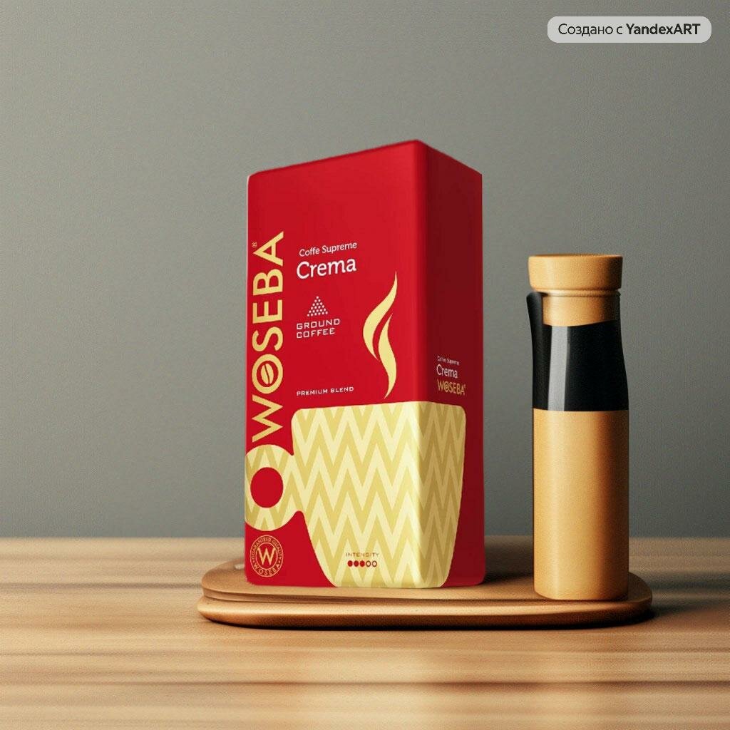 Кофе молотый Woseba Crema Gold 500г / вакуумная упаковка / средняя обжарка