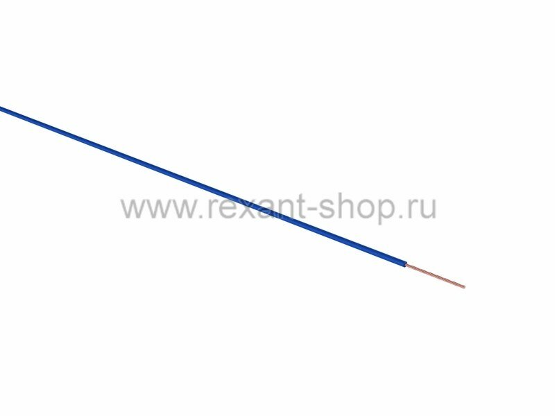 Провод ПГВА REXANT 1х1.00 мм², Cu, синий, бухта 200 м - фотография № 2