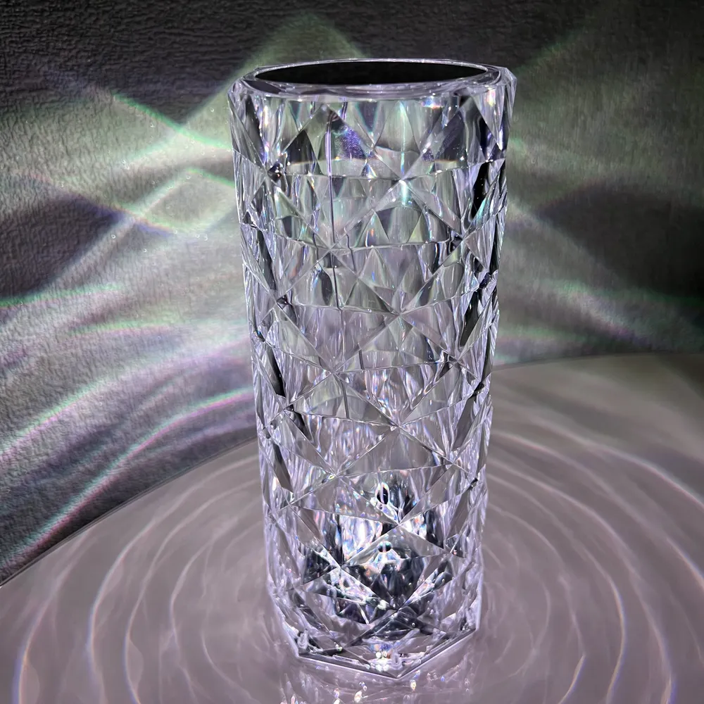 фото Кристальная настольная светодиодная сенсорная лампа Хрустальный замок Софт-тач 3 режима св