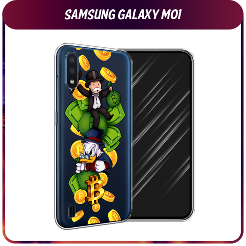 Силиконовый чехол на Samsung Galaxy M01 / Самсунг Галакси M01 Scrooge McDuck and Monopoly, прозрачный силиконовый чехол на samsung galaxy m01 самсунг галакси m01 прозрачный