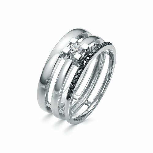 Кольцо Brilliant Style, белое золото, 585 проба, бриллиант, размер 18, белый, золотой