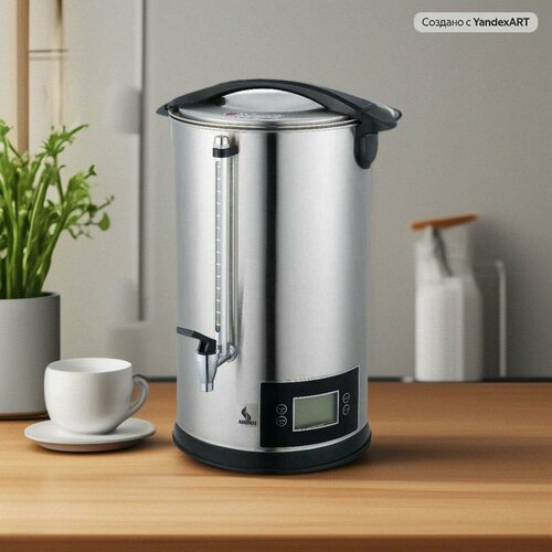 Термопот электрический AIRHOT WBDD-10 с двойными стенками с LCD экраном объем 10л кипятильник наливной для кафе ресторана столовой для дома мощность 15 кВт 11006₽