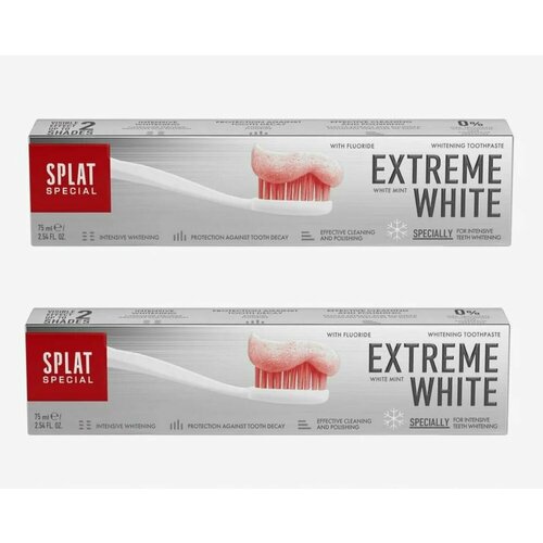 SPLAT Зубная паста Special Extreme White, 75 мл - 2 штуки