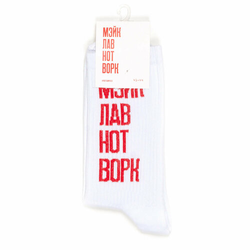 Носки #PARTISANPRESS Носки с надписями Partisanpress, размер 36-40, белый носки с оригинальными надписями