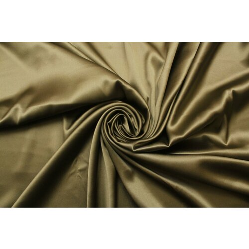 Ткань Шёлковый атлас-стрейч Maliparmi хакки цвета, 100 г/пм, ш138см, 0,5 м