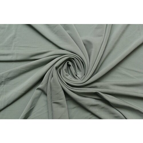 Ткань Трикотаж стрейч под шёлк мятно-серый, ш130см, 0,5 м ткань трикотаж вуаль серый меланж стрейч ш130см 0 5 м