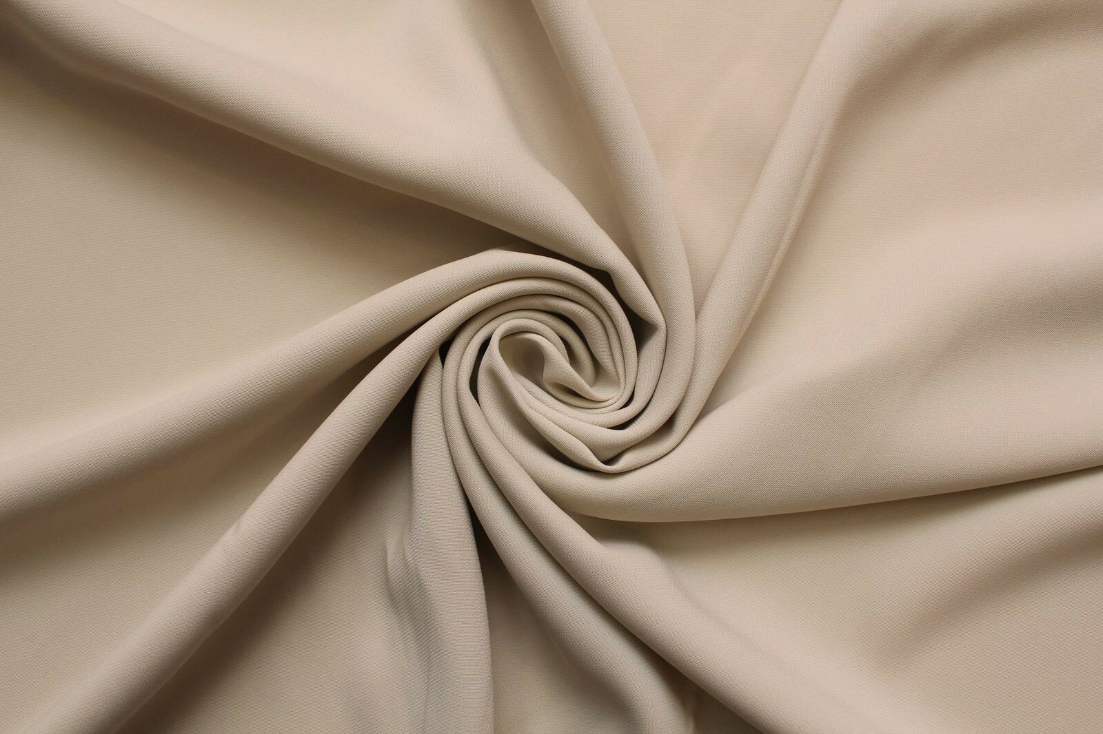 Ткань Креп-стрейч плательный светлого серо-молочного цвета ш124см 05 м