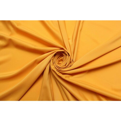 Ткань подкладочная стрейч тёмно-жёлтая, ш150см, 0,5 м