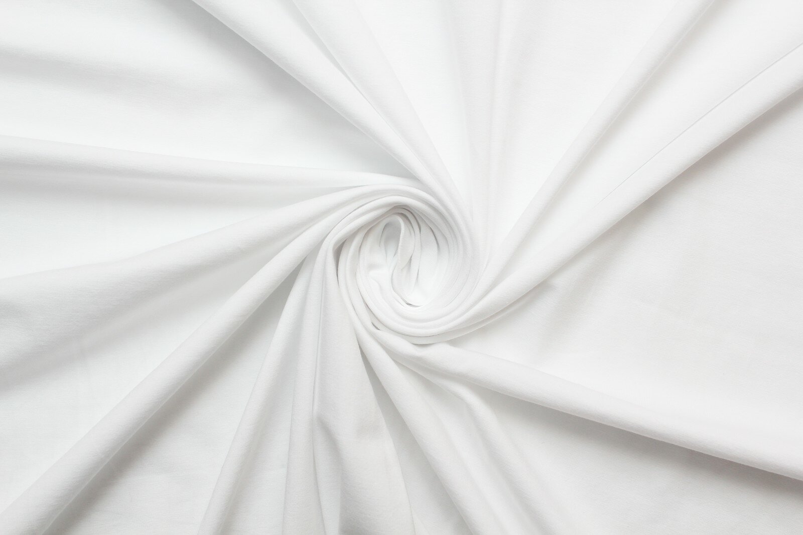 Ткань Трикотаж-стрейч белый, ш140см, 0,5 м