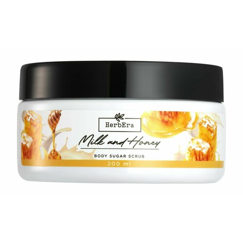 Сахарный скраб для тела с ароматом молока и меда / HerbEra Milk and Honey Body Sugar Scrub