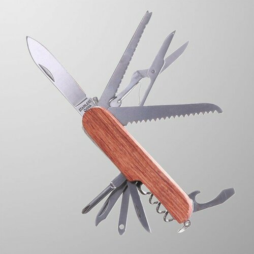 нож opinel 10 нержавеющая сталь бук со штопором 001410 Нож со штопором и открывалкой, Рыбка