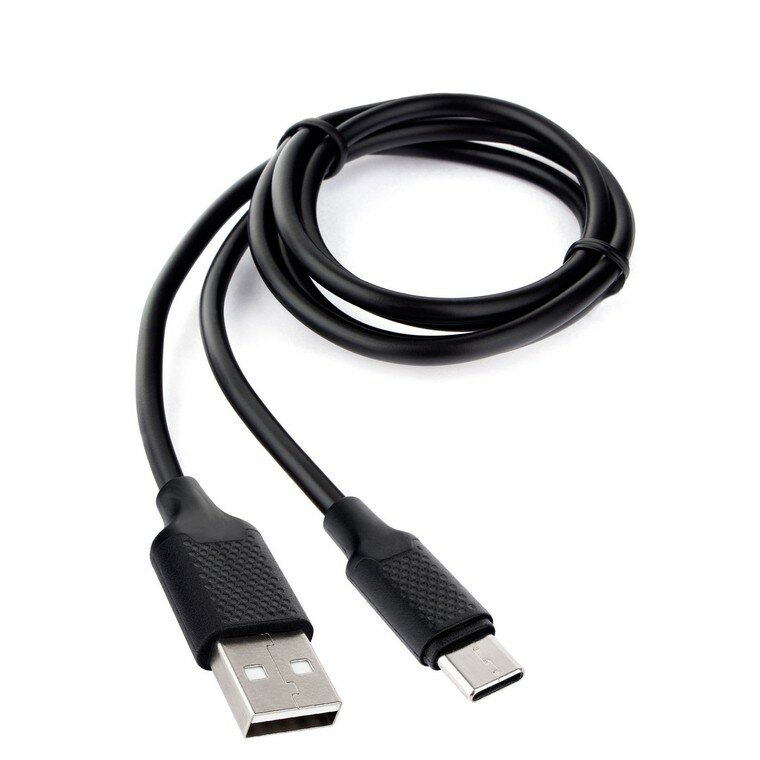 Кабель USB 2.0 AM/Type-C, 3А, QC3.0, Mobile2, 1м, черн, коробка Cablexpert CCB-USB2-AMCMO2-1MB