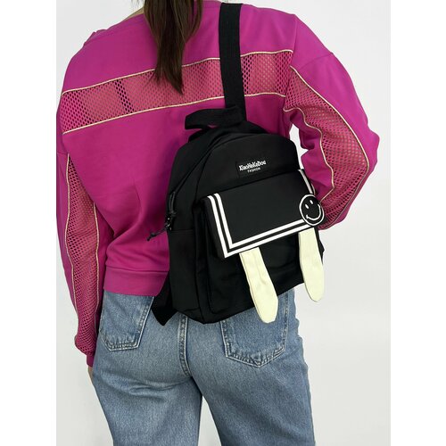 фото Рюкзак с ушками детский (черный) kongunla