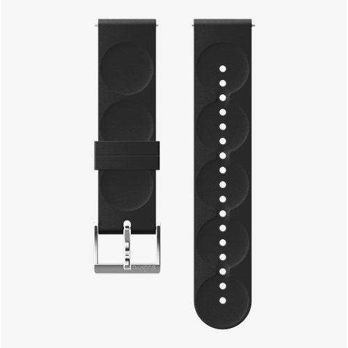 Ремешок Suunto 20 URB1 SILICONE STRAP BLACK/STEEL S