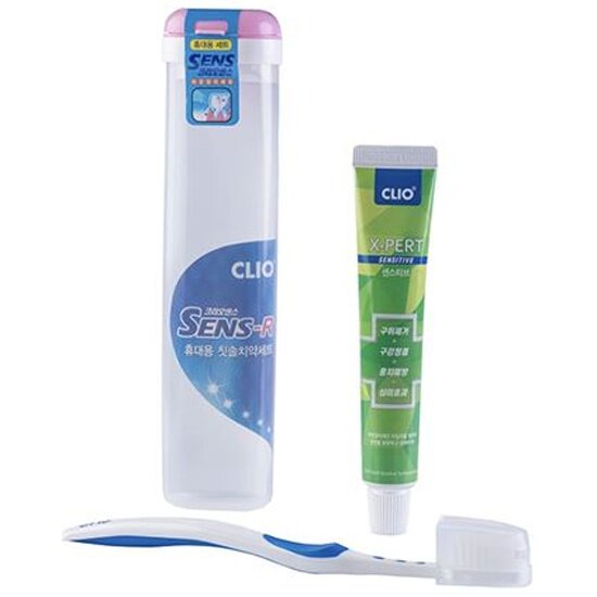 Дорожный набор CJ Lion DHAMA зубная щетка мягкая + зубная паста