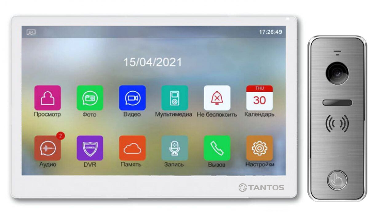 Комплект видеодомофонов TANTOS Stark HD с Wi-Fi и IPS-экраном 10 дюймов