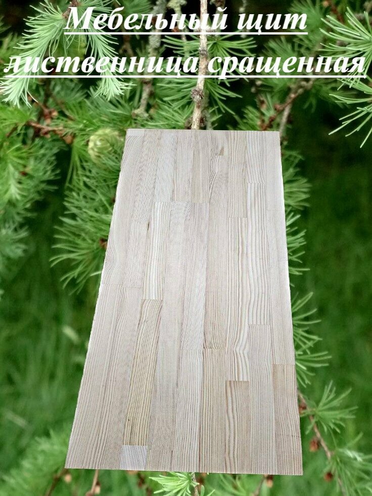 фото Мебельный щит лиственница сращенная толщина 40мм размер 200мм х 500мм
