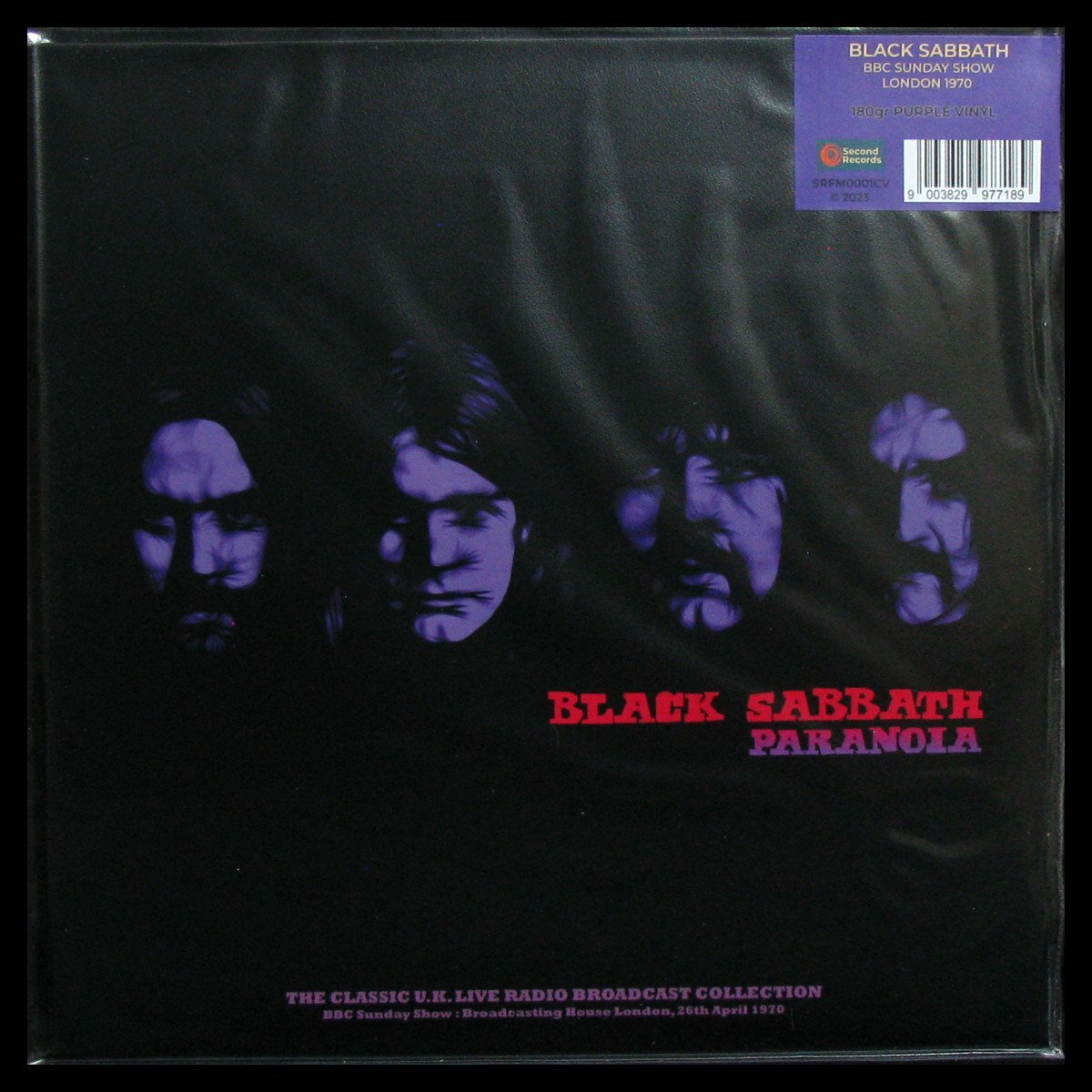 Виниловая пластинка Second Black Sabbath – Paranoia (BBC Sunday Show : London 1970) (coloured vinyl)