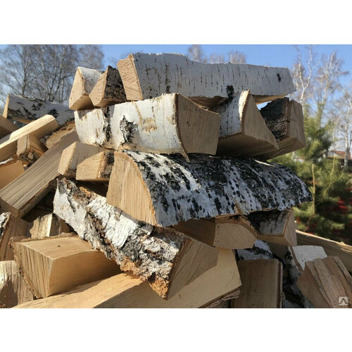 Березовые дрова длина 20-25 см с берестом 20 кг отборное качество дрова березовые 6 кг длина поленьев 20 см