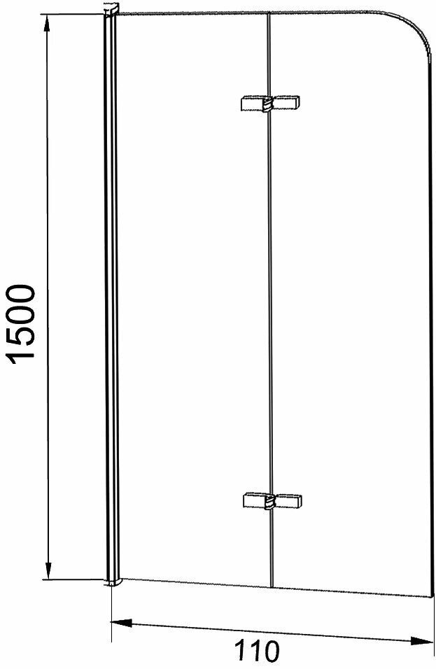 Шторка для ванны Grossman 150х110 GR-106110 - фото №7