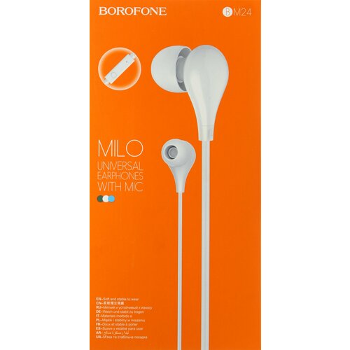 Наушники BOROFONE BM24 с микрофоном Белые 35100₽