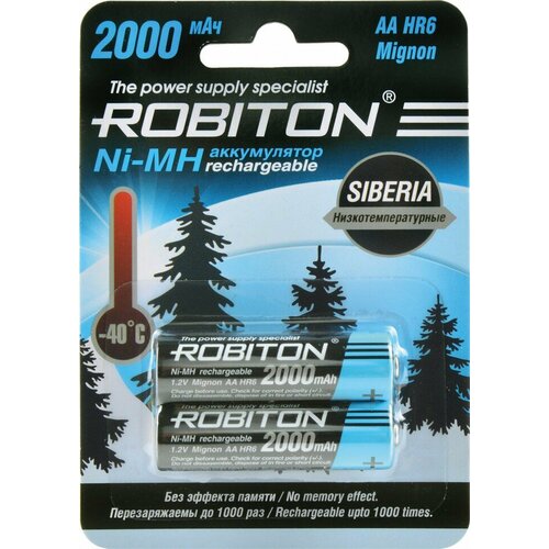 Аккумулятор ROBITON 2000MHAA-2 Siberia низкотемпературные BL2