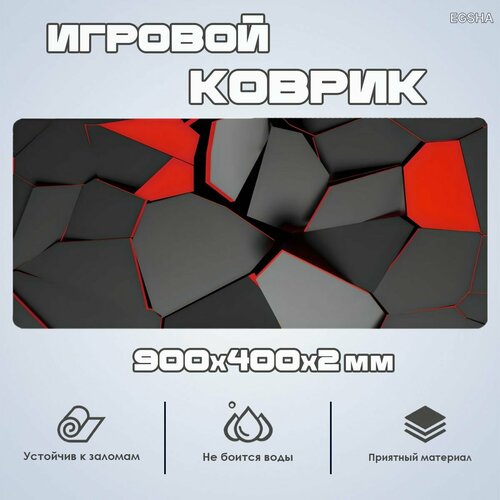 Игровой коврик для мыши, компьютерный, для стола, большой 900x400x2мм Осколки игровой коврик для мыши компьютерный для стола 900x400x2мм свитч суши