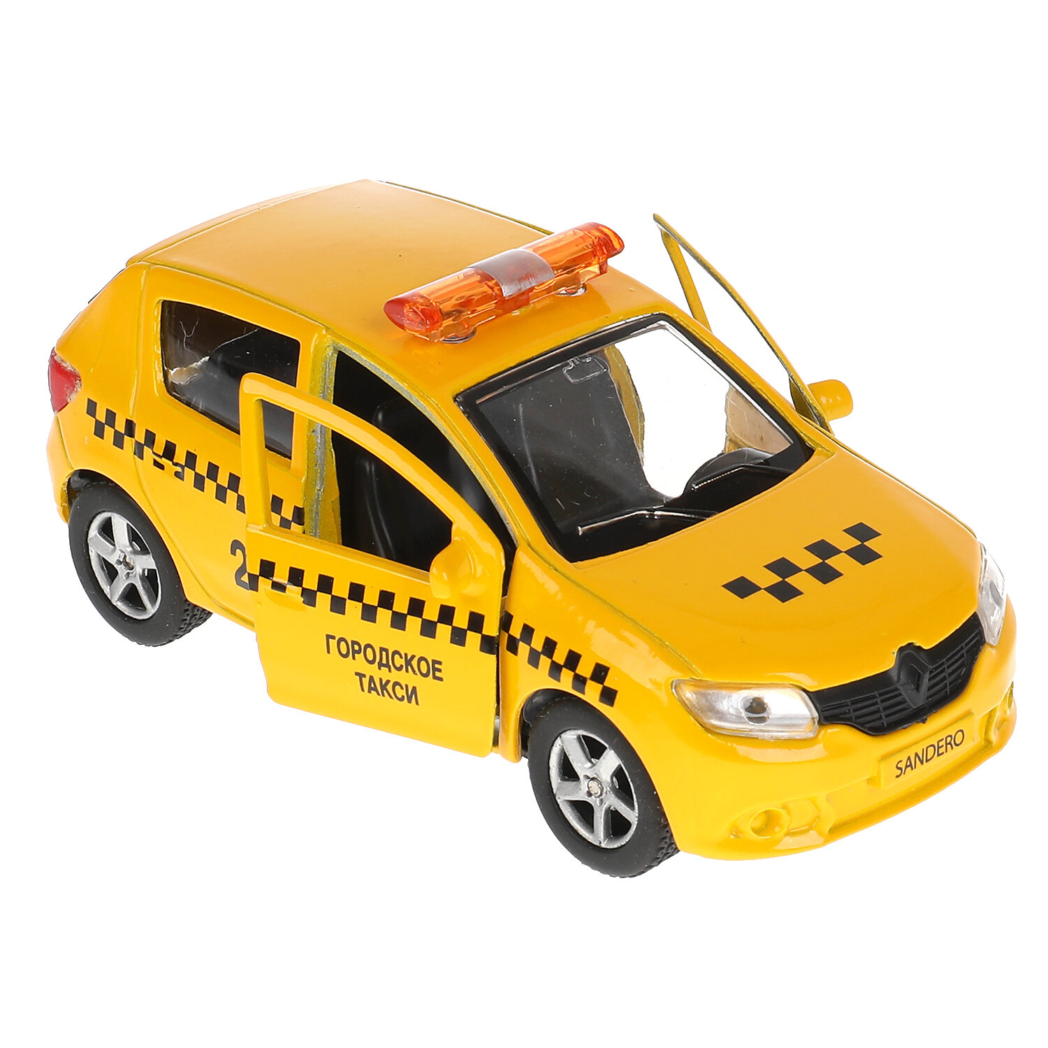 Машинка инерционная для мальчиков Renault Sandero Такси Технопарк