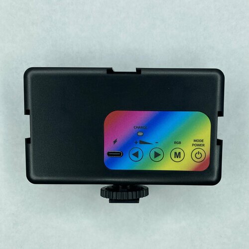 Видеосвет для съёмки TAYMLUX WL-R2, осветитель светодиодный для фото, фотосвет накамерный для фотосъемки, портативный для визажиста, цветной 1800мАЧ